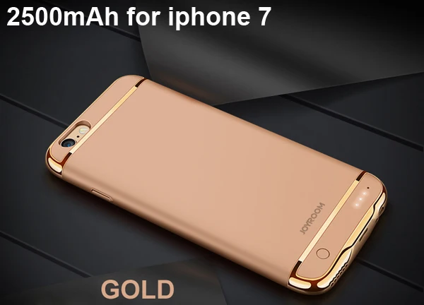 Высокое качество 2500 мАч ультра тонкий телефон батарея зарядное устройство чехол для iPhone 7 Внешний Банк питания батарея чехол телефон Чехол - Цвет: gold for iphone 7