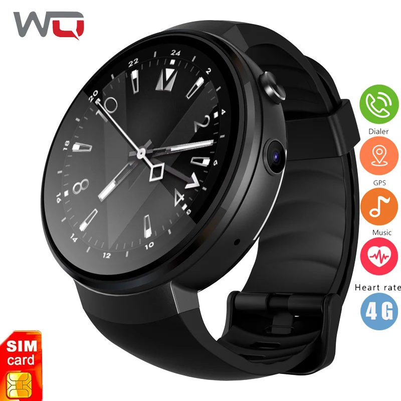 WQ Z28 Android Smart Watch Men 4G Android 7.0 1G+16G With GPS WiFi GPS Camera Heart Rate Fitness Tracker GPS Smartwatch Android