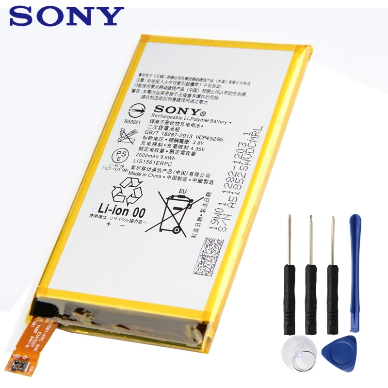 Сменный аккумулятор sony для телефона sony Xperia Z3 Compact Z3 mini C4 M55W D5833 SO-02G Z3MINI аутентичная батарея 2600 мАч