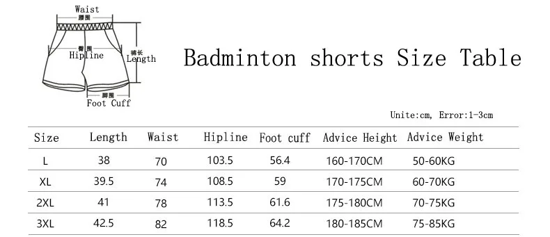 Спортивные Для мужчин/Для женщин спортивные Шорты для женщин, Бадминтон Одежда игры одежда, профессиональный Шорты для бадминтона эластичный пояс Портативный Шорты