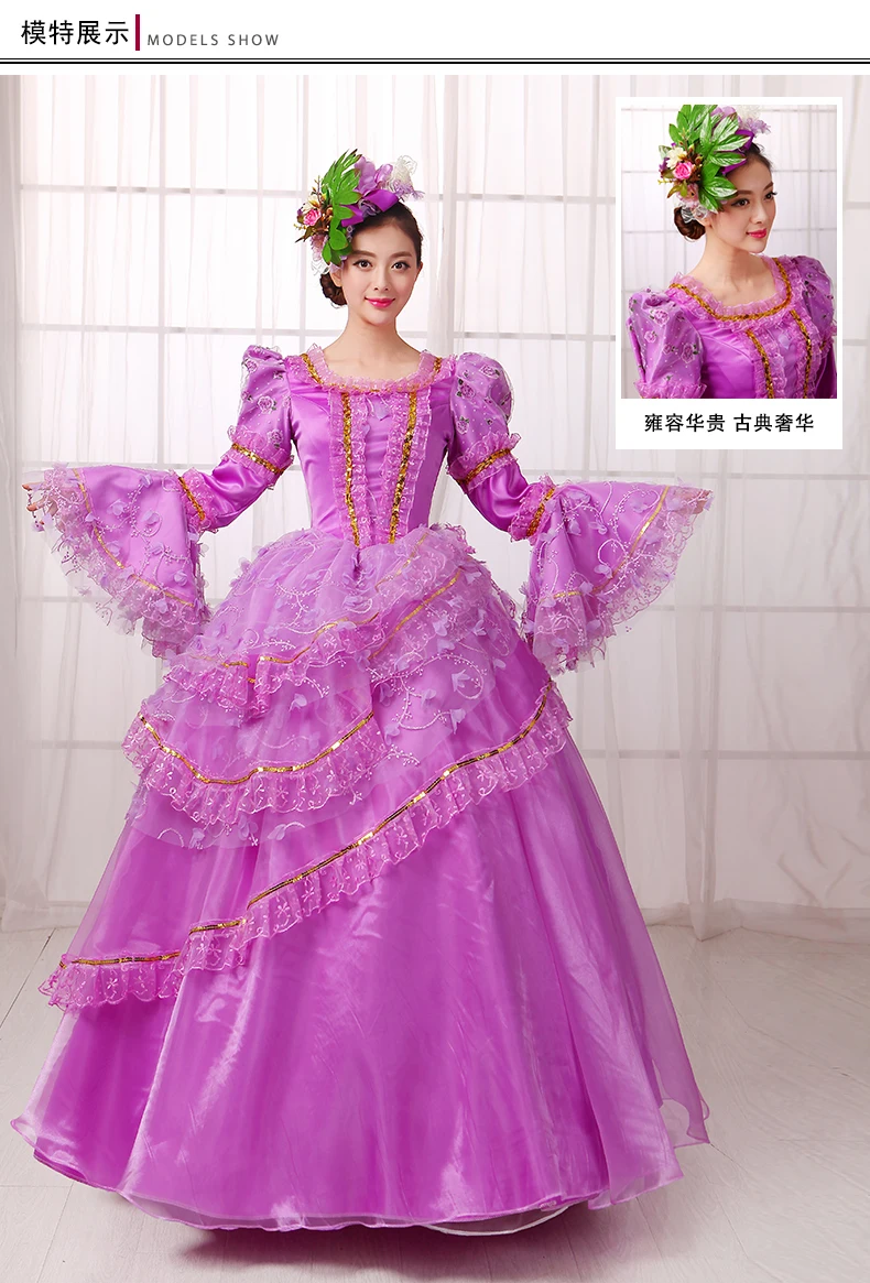 Renaissance Victorian halloween costumes For Women renaissance jurk medieval adult queen costumes edwardian dress 3xl