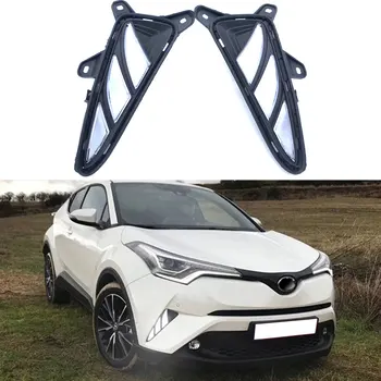 

BBQ@FUKA Car DRL Daytime Running Fog Light Day Lamp White/Yellow For Toyota CHR 2017 2018 Car Exterior Accessories Styling