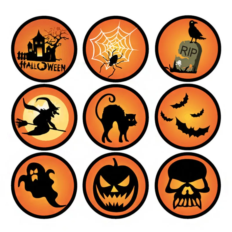 

60/90/120pcs Halloween Decoration Labels Seal Stickers Halloween Party Supplies Packaging Gift Paper Labels Stickers