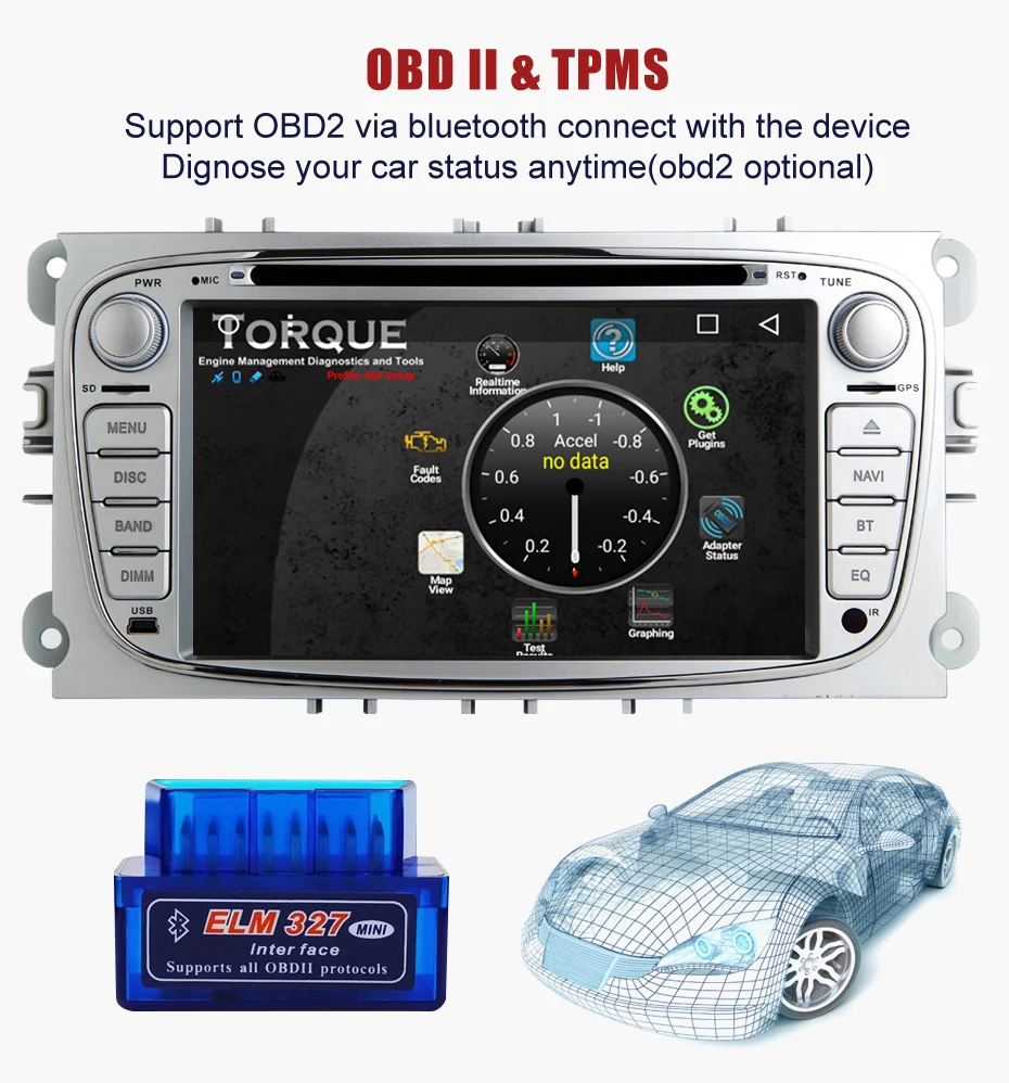 Discount KANOR Octa Core IPS Android 9.0 4g 2 din Car DVD GPS For Ford Focus S-MAX Mondeo C-MAX Wifi GPS Navigation Radio FM Multimedia 9
