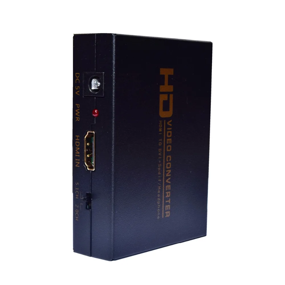 HDMI к DVI конвертер 1080P HDMI вход DVI аудио SPDIF выход адаптер для PS3 для xbox 360 Blu-Ray DVD HD приставка