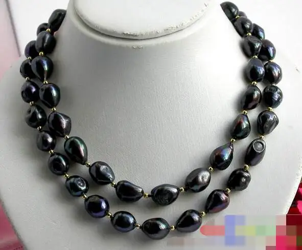

3924 BLACK BAROQUE FRESHWATER PEARL NECKLACE