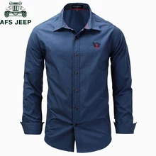 Брендовые мужские рубашки с вышивкой, модные однотонные мужские рубашки с длинным рукавом, повседневные приталенные деловые рубашки размера плюс M-3XL