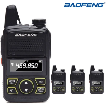 

4 PCS BAOFENG T1 MINI Kids Two Way Radio BF-T1 Walkie Talkie UHF 400-470mhz 20CH Portable Ham FM CB Radio Handheld Transceiver