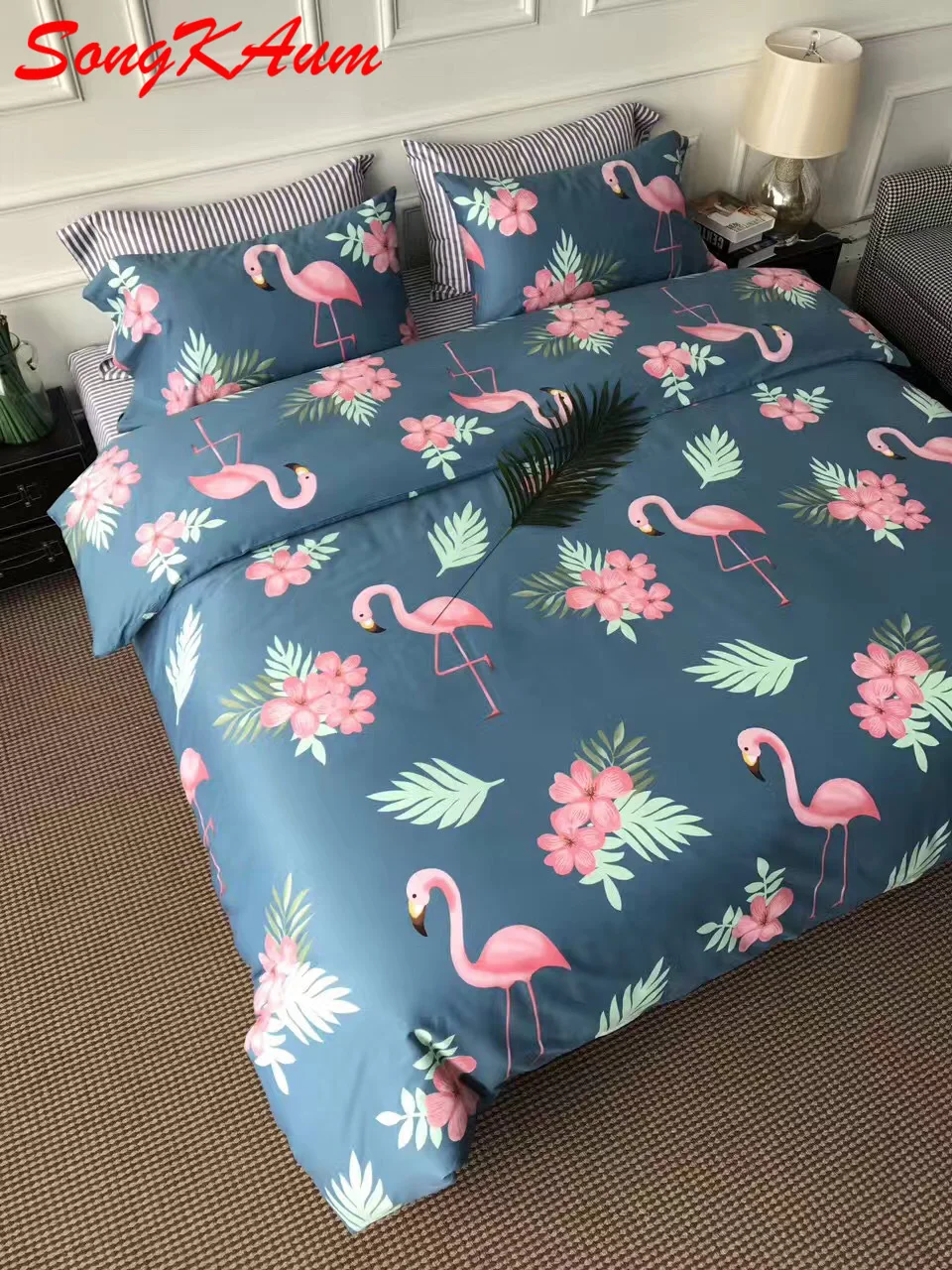 SongKAum Flamingo Bedding Sets Dormitory Twin/Queen/King size 100