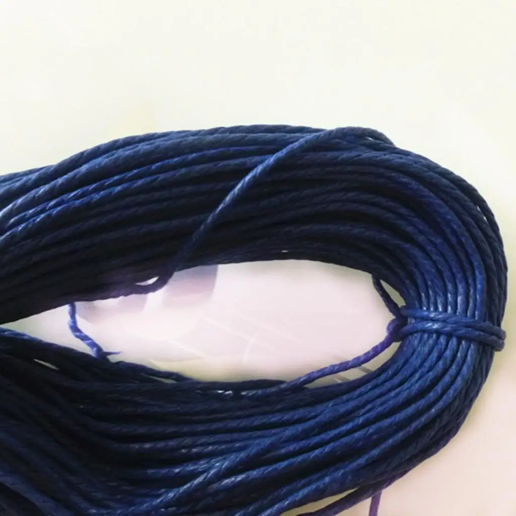 12pieces Mixed Color 2mm Round Wax Cotton Cord Thread DIY Bracelet Necklace Jewelry Beading Craft Supply