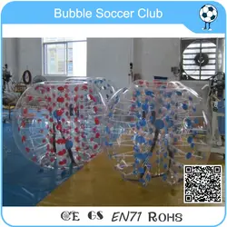 Бесплатная доставка 1.5 м красный и синий Bubble футбольные, Средства ухода за кожей Зорб бампер мяч b-032