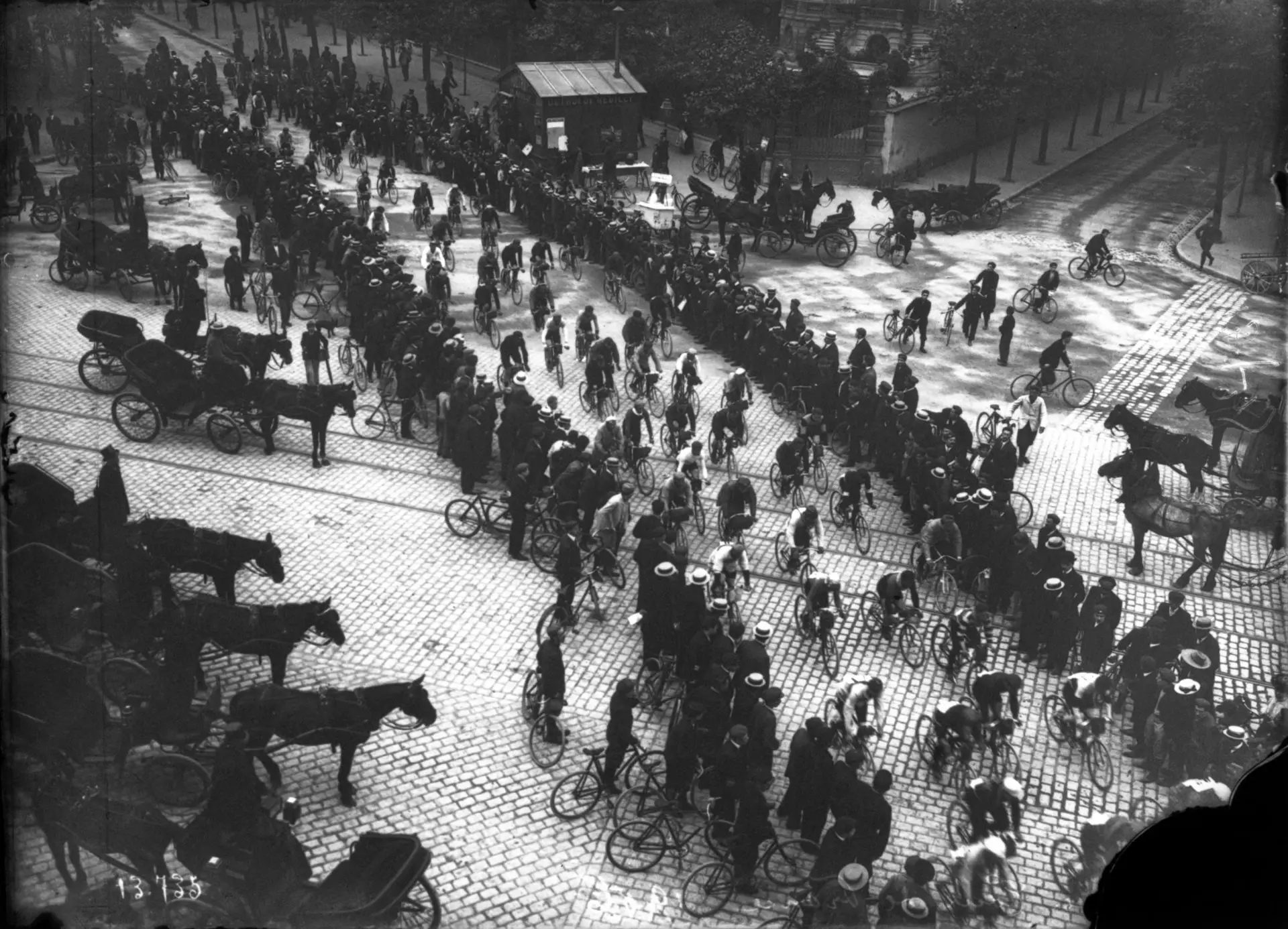 Классические настенные наклейки The peloton in 1906 для велосипеда клуба гонки на
