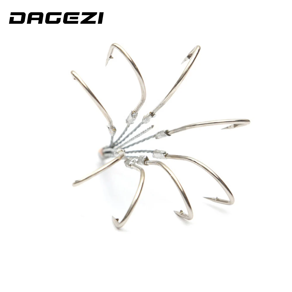 Рыболовный крючок DAGEZI 5 шт./лот #6 #8 # тройные Крючки из высокоуглеродистой стали