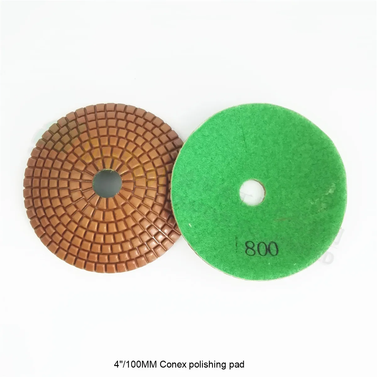 SHDIATOOL 6pcs 4" #800 convex polishing pads Diameter 100mm bowl shaped sanding disc  for marble granite ceramic