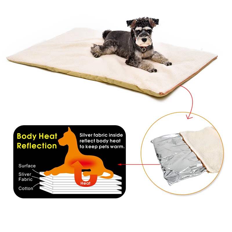 Нагревательная кровать для собаки кошки r Multifunction Self-Heating собака с подогревом матрац коврик для клетки кровать большая собака мягкая моющаяся подушка