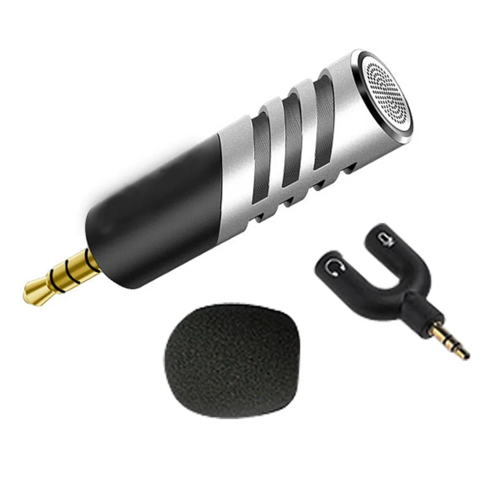 Portable Mini Condenser Microphone Professional Mobile Phone Karaoke Sing Record Microphone 3