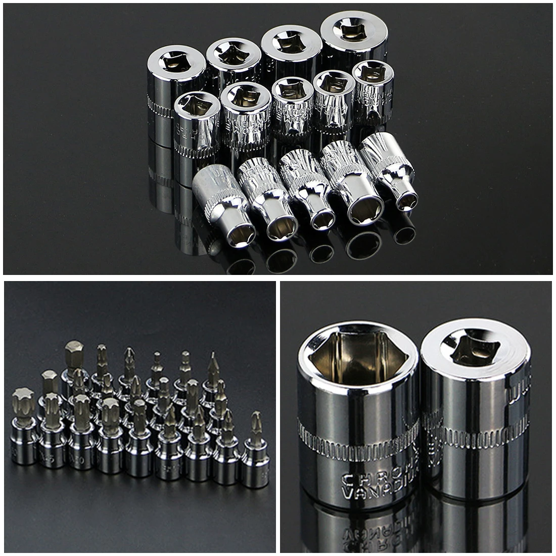 Socket Set 46pcs 1/4-Inch Car Repair Tool Ratchet Set Torque Wrench Combination Bit a Set Of Keys Chrome Vanadium Socket Set 46pcs 1/4-Inch Car Repair Tool Ratchet Set Torque Wrench Combination Bit a Set Of Keys Chrome Vanadium