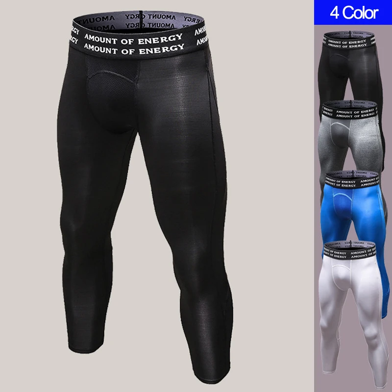 Compression Pants Men Sport Running Pants Elastic Joggers Spandex