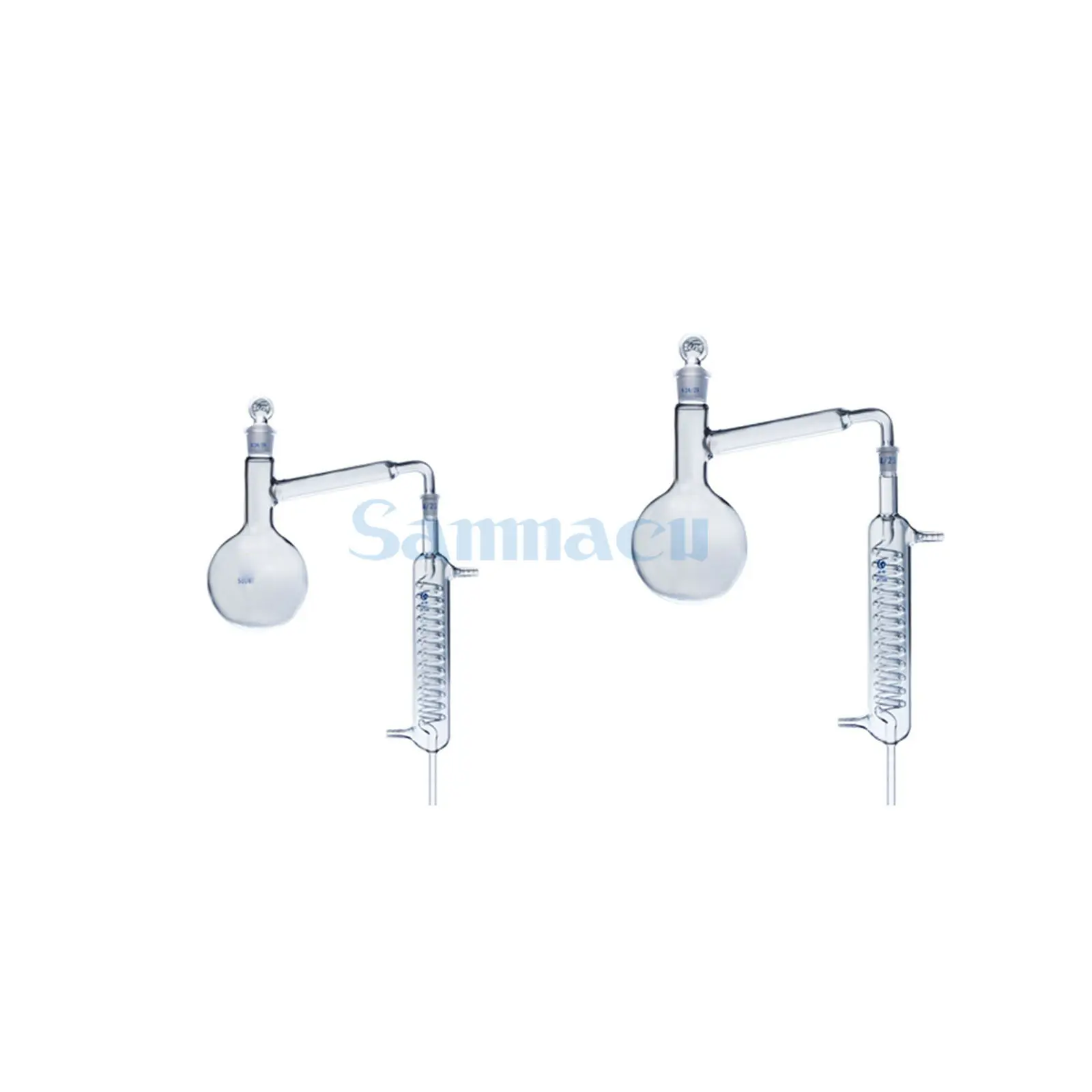 1000ml Lab Distilling Apparatus Round Bottom Flask with Coil Glass Condenser