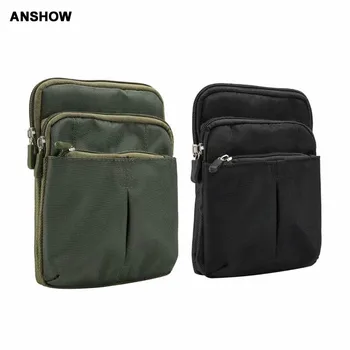 

Canvas Vertical 7.0inch Hip Leather For Iphone XR XS MAX X 8 6 Plus Galaxy Note 9 8 S8 S9 Shoulder Strap Case Flip 25PCS