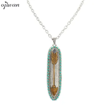 Tribal Necklace Hippie Boho Arrow Necklaces & Pendants For Women Collier Ethnique Indian Native American Gypsy Jewelry Navajo