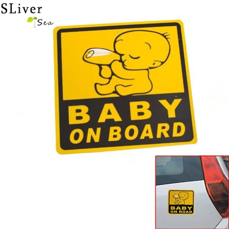 

SLIVERYSEA Personality Creative Baby On Board Car Stickers and Decals Auto Motorcycle Sticker Baby in Car On Rear #B1086