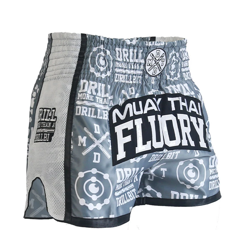 Флуори Муай Тай шорты Бесплатные боевые Смешанные боевые искусства Бокс тренировочные матч боксерские штаны