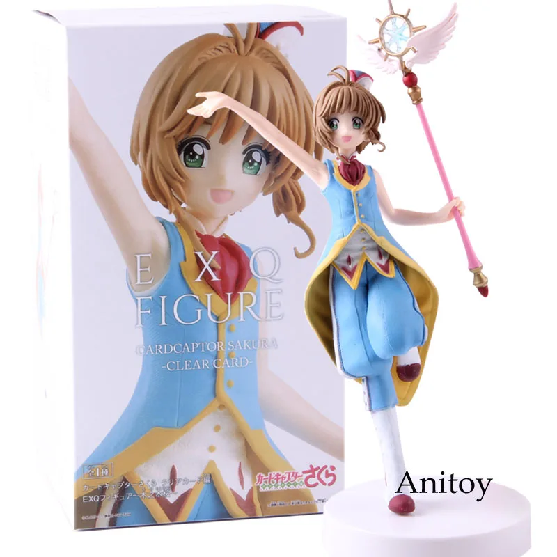 

EXQ Figure Card Captor Sakura Clear Card Kinomoto Sakura PVC Cardcaptor Sakura Figure Collectible Model Toy