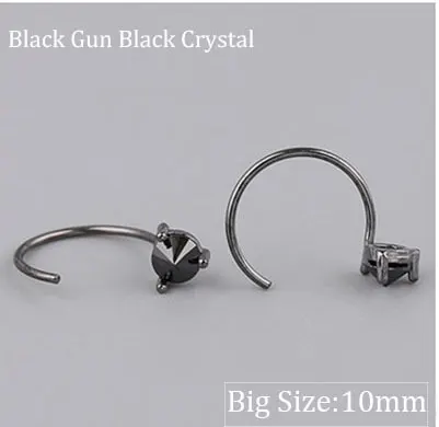 10mm Gun Black Earrings