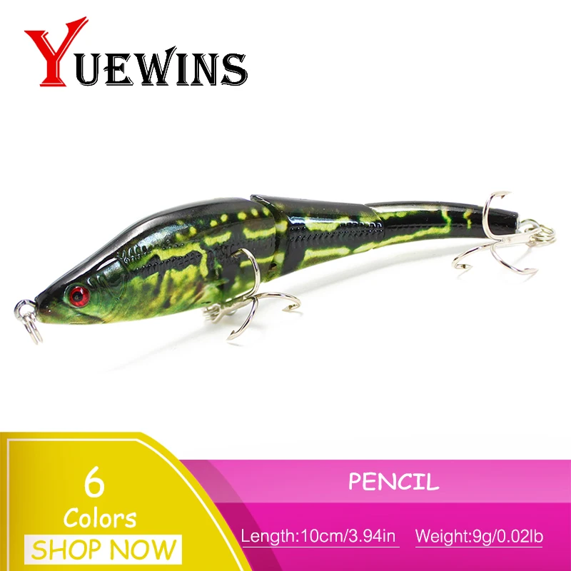10 см 9 г приманка для рыбалки карандаш 3 Sction multi Jointed Topwater Walk dog Fish Bait Floating Wobblers Pesca
