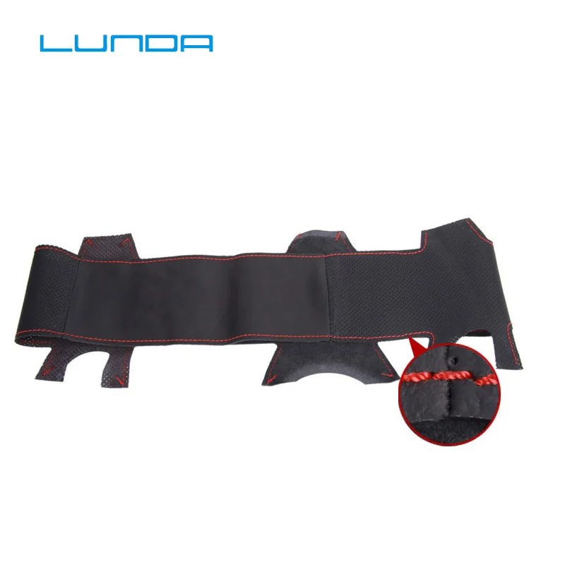 Кожаный чехол LUNDA с ручной строчкой для Ford Focus 3 2012 2014 KUGA Escape 2013 2016|car steering wheel