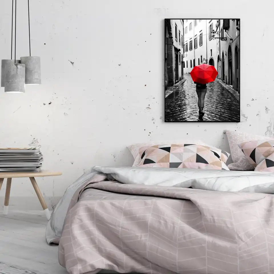 Romantic Raining Day Landscape Poster Nordic Bedroom Decoration Paris City Scenery Canvas Art Painting Wall Pictures For Room