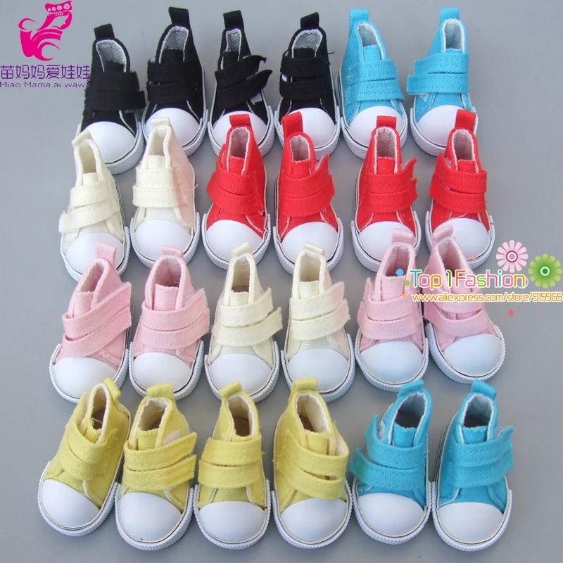 5cm doll shoes Denim Canvas Mini Toy Shoes 1 6 Bjd For Russian handmade decoration