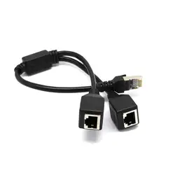 Новый RJ45 Ethernet Y Splitter Кабель-адаптер 1 до 2 Порты и разъёмы адаптер Шнур для CAT 5/CAT 6 L Ethernet SL @ 88