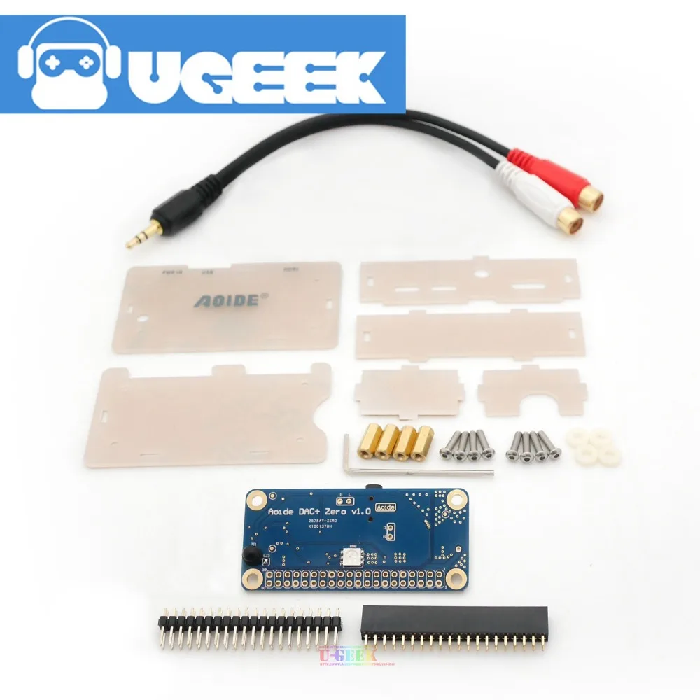 Звуковая карта Aoide DAC plus для Raspberry Pi Zero + Матовый Акриловый чехол аудиоразъем 3 5 к 2