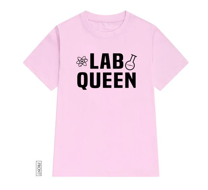 Женская хлопковая Футболка Lab Queen Science повседневная забавная футболка для девушек