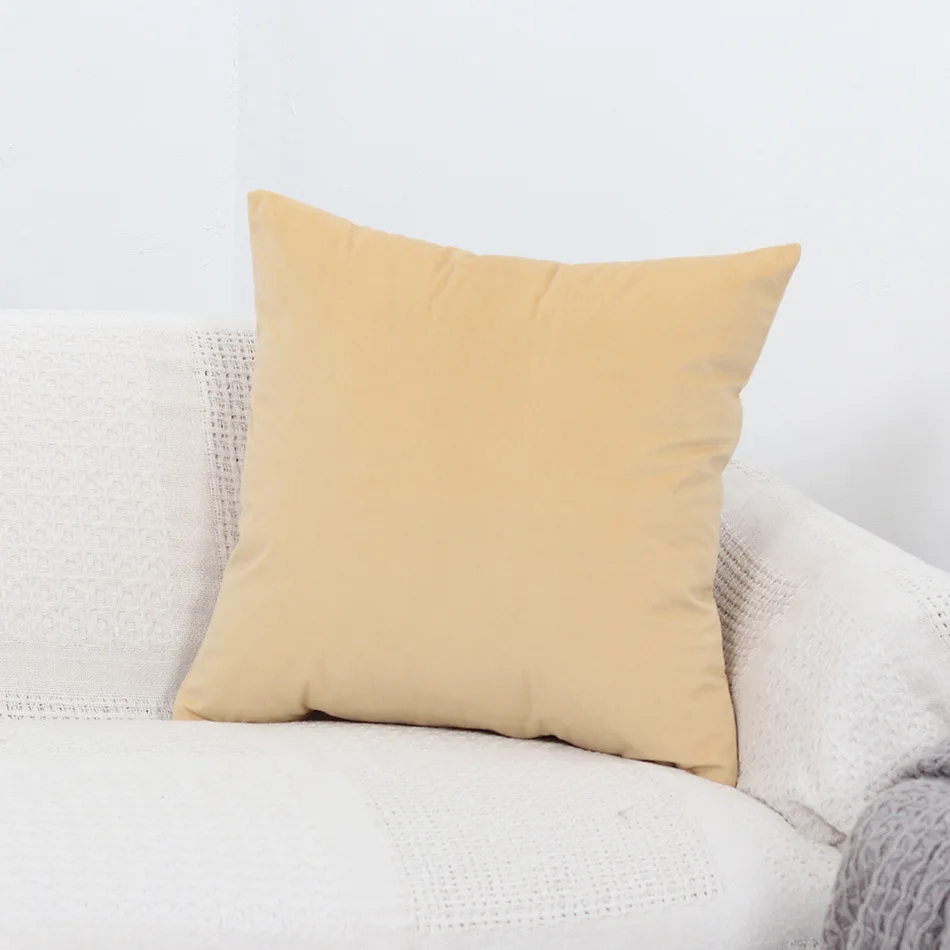Роскошный бархатный чехол для подушки наволочка желтый розовый синий золотой белый черный серый домашний декоративный диван подушка
