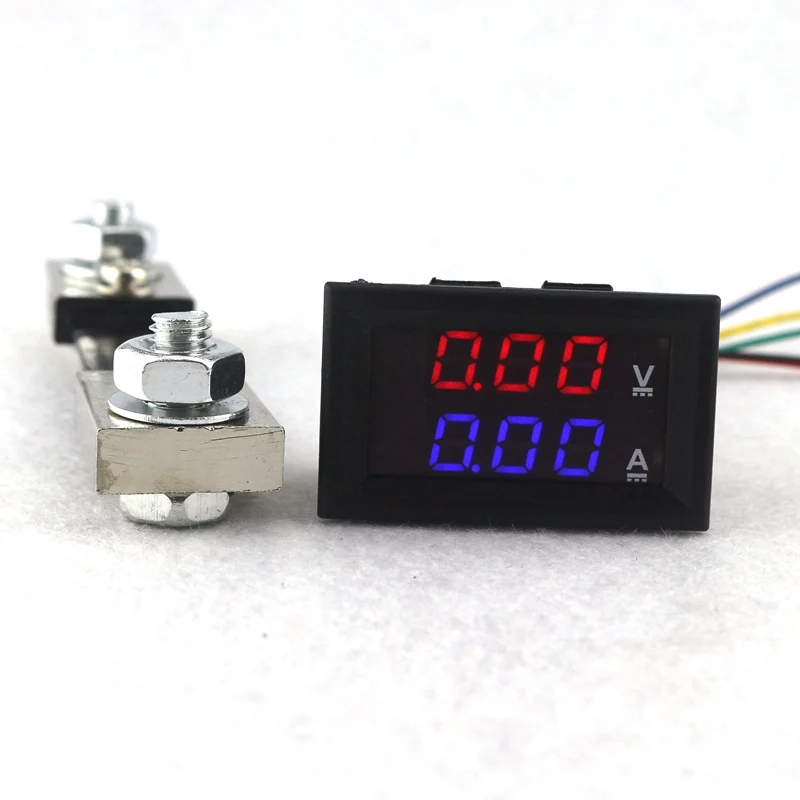 Dc Voltmeter Ammeter Dc 100v 100a Dual Display Panel Meter