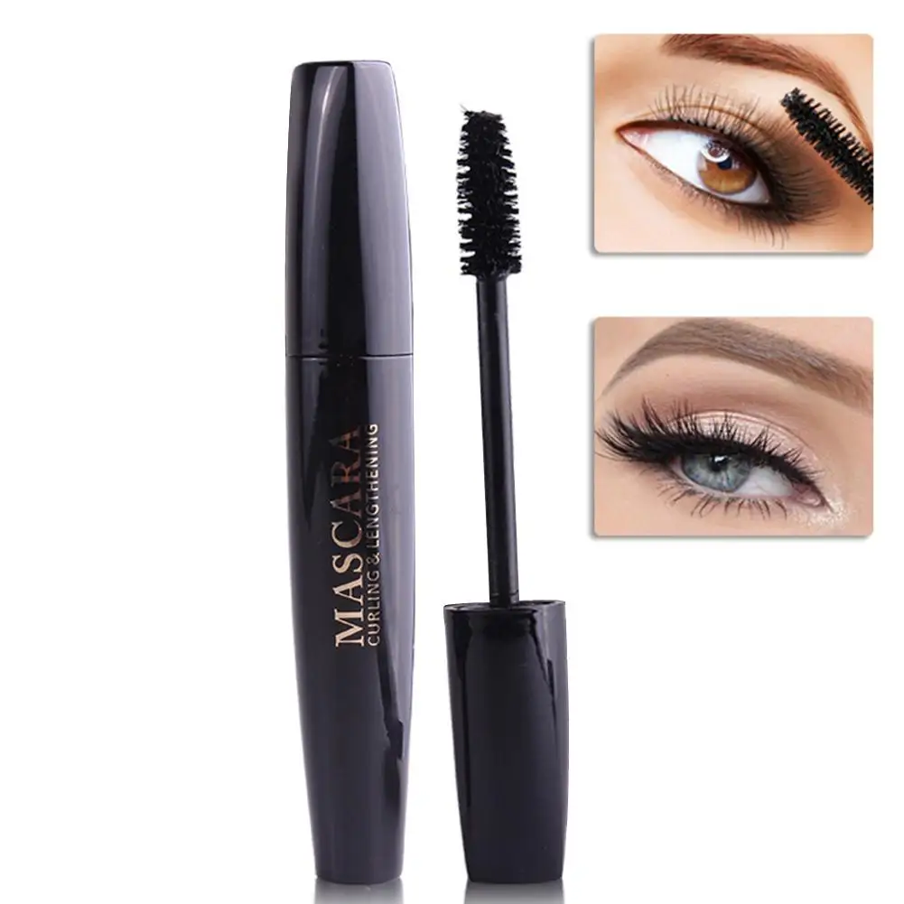 Natural Thick Curling Black Mascara Waterproof Eyelashes Makeup Long