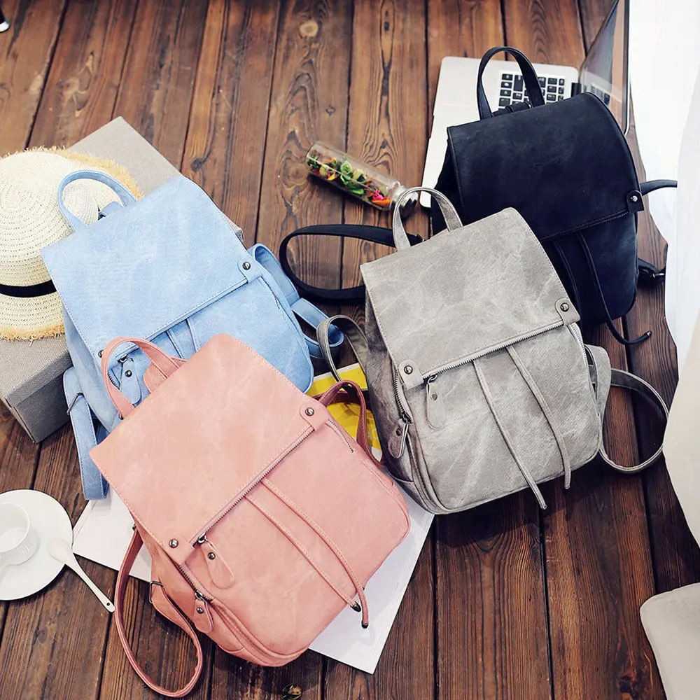

JIULIN New lady Small Backpack Travel Leather Rucksack Shoulder Bags Nylon Fabric korean backpack mini backpacks for lady
