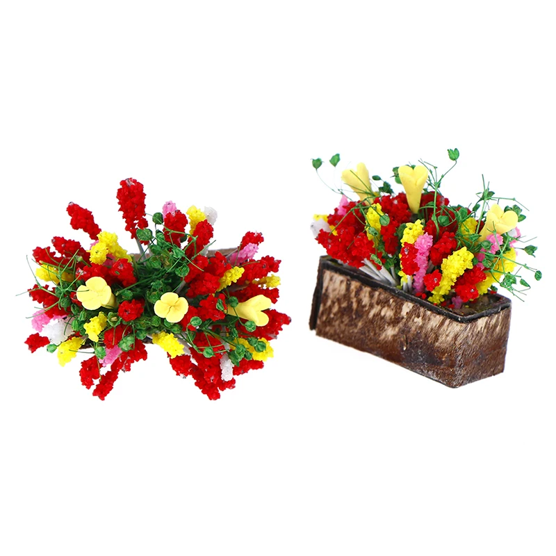

1/12 DIY Doll House Accessories Dollhouse Artificial Flower Miniature Simulation Mini Exquisite Green Plant Ornament Kid Toys