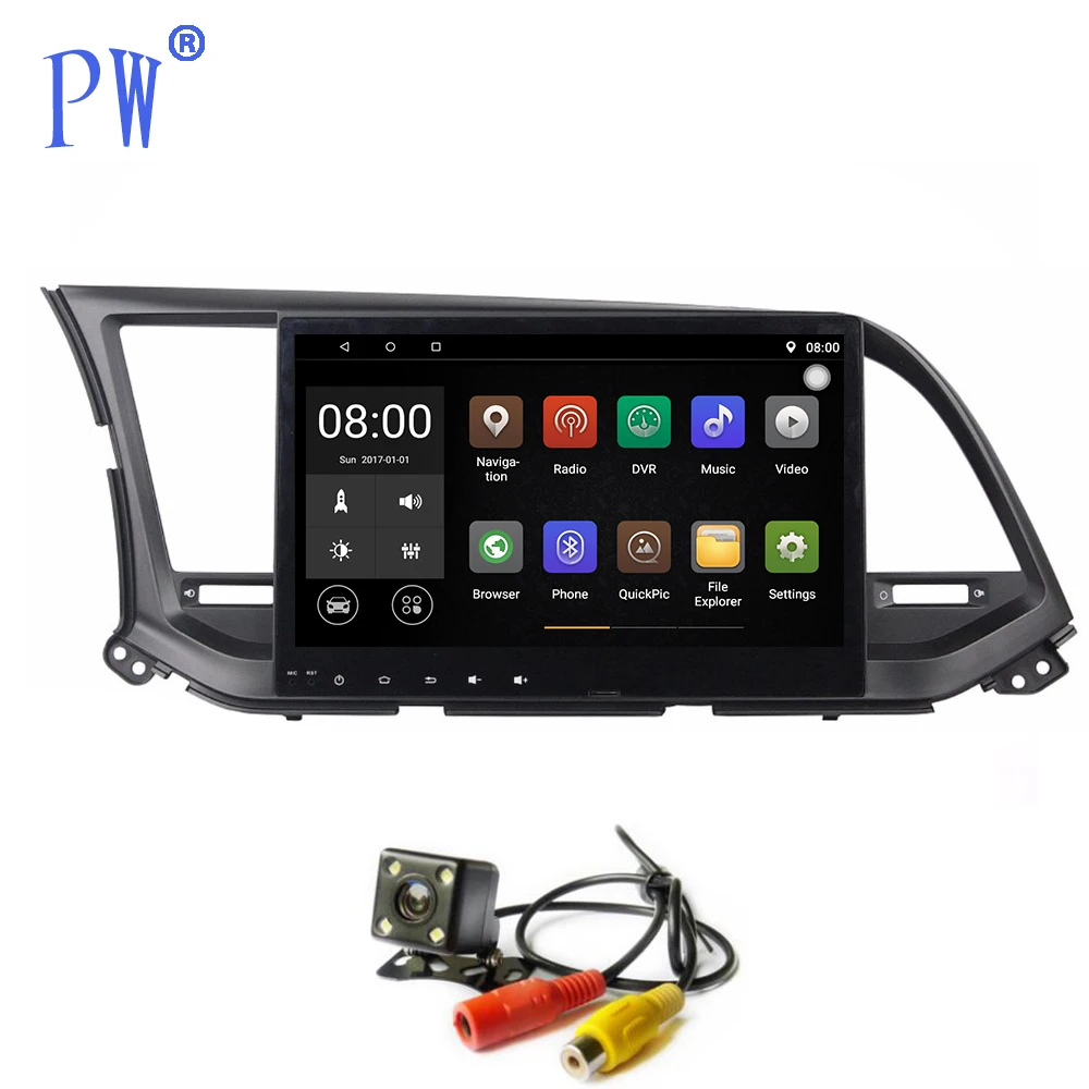 Android 7 1 автомобильное радио GPS Navi для Hyundai Elantra 2016 2017 Авто Стерео головное