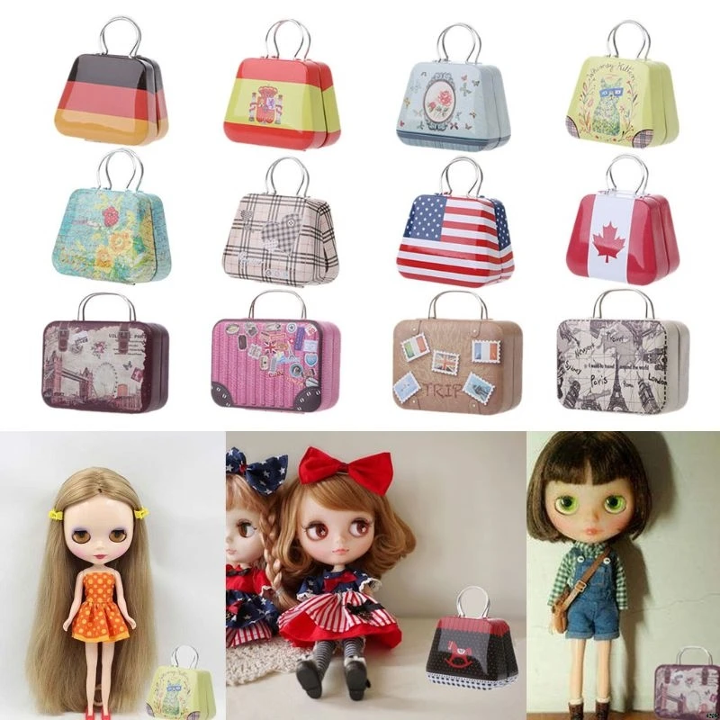 

Doll Toys Trunk Accessories For Barbie Blyth Azone Dollhouse Furniture Box Candy Box Cake Decoration Jewellery Box Gift Box Arts