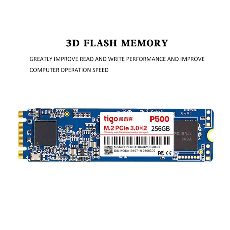  P500 SSD 256G M.2 2280 NVME PCI-E 30x2 Notebook PC HDD Disco Duro HD SSD 256G interior de la unidad