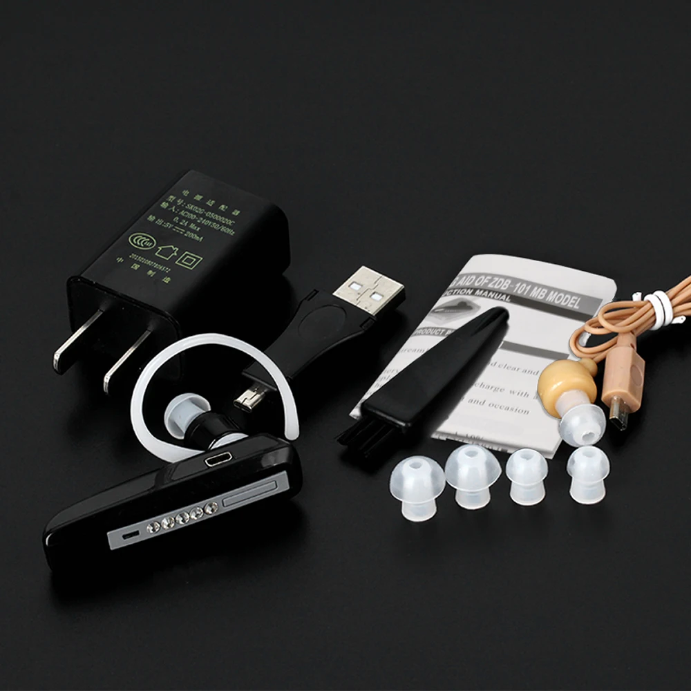Athphy Rechargeable Mini Digital Hearing Aid Bluetooth Appearance Sound Amplifiers Wireless Adjustable Reduce Noise Audiphones
