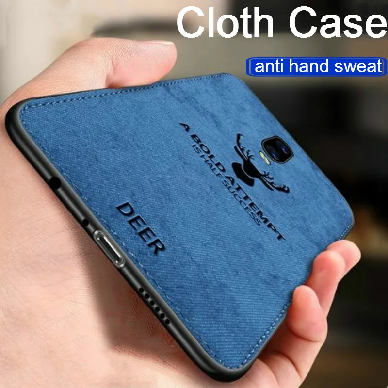 

Deer Pattern Frabic Leather Phone Case For Oneplus 7 Pro 6 6T 5 5T Silicone TPU Back Cover For Oneplus 7 7Pro Case For Oneplus 6