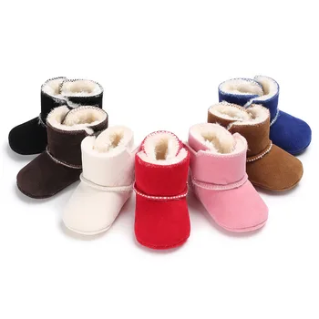 

Winter 0-1 year old boy and girl baby shoes film bottom plus velvet warm snow boots baby toddler shoes