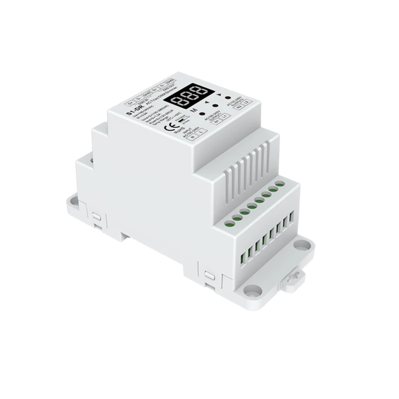 Новые светодиодные симистор DMX диммер DIN Rail AC 100V 240V 288W 2 канала DMX512 затемнения