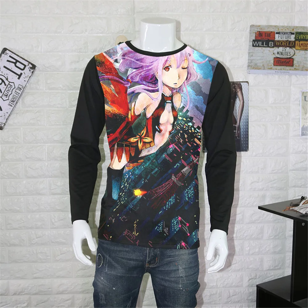 Косплей Новое поступление мужская женская футболка аниме Guilty Crown Yuzuriha Inori косплей