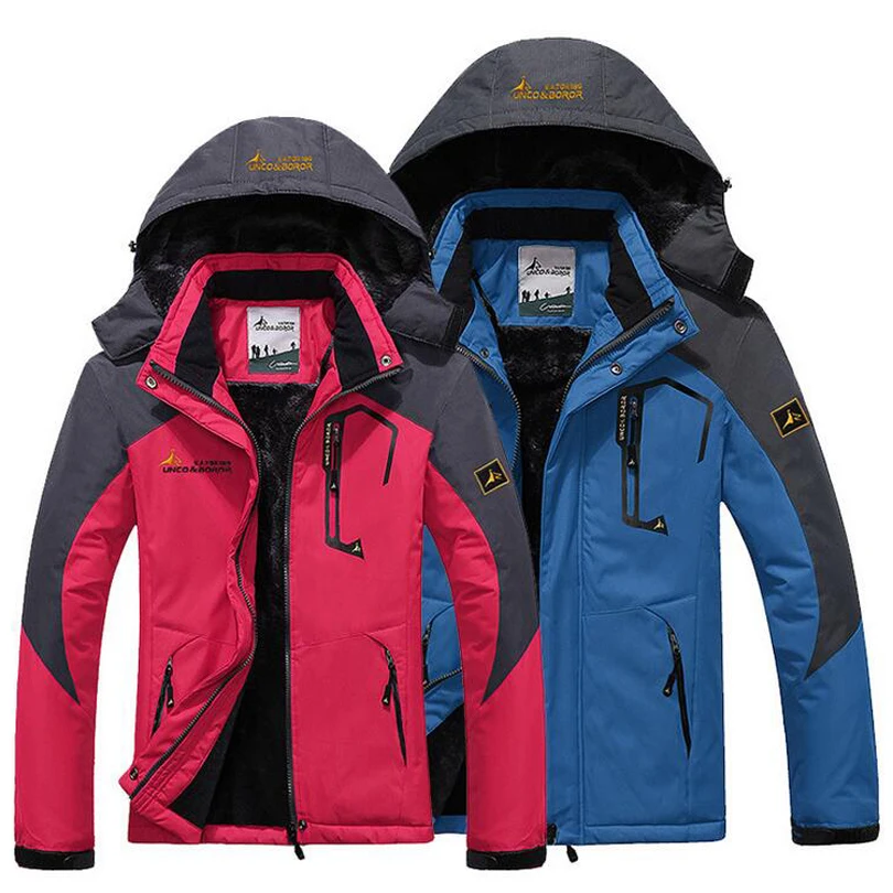 

Man's Winter Waterproof Jacket Outdoor Women Sport Warm Coat Hiking Camping Trekking Skiing Male Jacket Clothing 2018